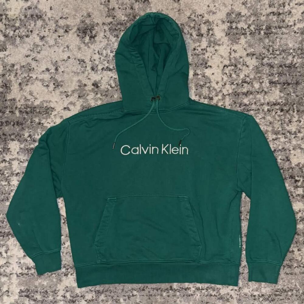 Calvin Klein Embroidered Spell Out Hoodie